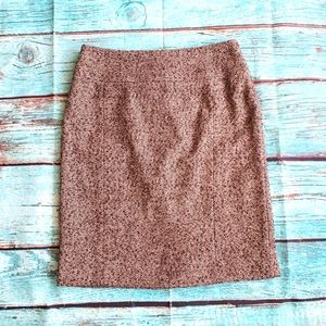 Michael Kors brown tweed skirt size 2